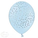 Globos azules con puntitos dorados / 5 unidades
