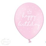 GLOBOS HAPPY BIRTHDAY ROSA PASTEL / 2 UNIDADES