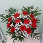 Centro claveles rojos