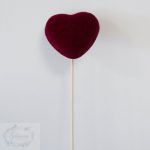 Pick corazón terciopelo
