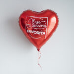Globo corazón rojo frase